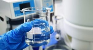Lab water in a beaker